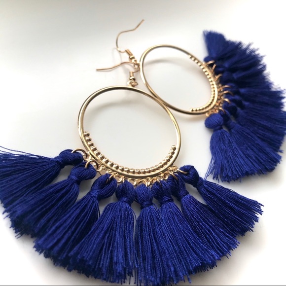 “Arriba!” Boho Tassel Fringe Hoop Fun Cute Earring - Picture 4 of 16